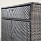 Outsunny Outdoor Storage Cabinet, Wicker 2-Door Pool Towel Storage Cabinet with Drawer, PE Rattan Pool Organizer, Grey