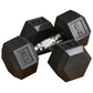 Soozier Rubber Dumbbells Weight Set, Total 30lbs(15lbs Each) Dumbbell Hand Weight for Body Fitness Training for Home Office Gym, Black