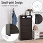HOMCOM Slim Shoe Storage with 3 Flip Drawers and Adjustable Shelves Shoe Cabinet Organizer for 9 Pair, Coffee