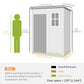 Outsunny 5 x 3FT Garden Shed with Floor, Outdoor Storage Shed with Lockable Door, Window and Vent for Backyard, Patio, Grey