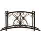 Outsunny Garden Bridge 3.3FT, Decorative Classic Backyard Pond Bridge with Safety Railings Brown