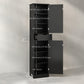 HOMCOM Freestanding Bathroom Cabinet with Drawer and 2 Doors, Tall Bathroom Cupboard for Kitchen, Study, Living Room
