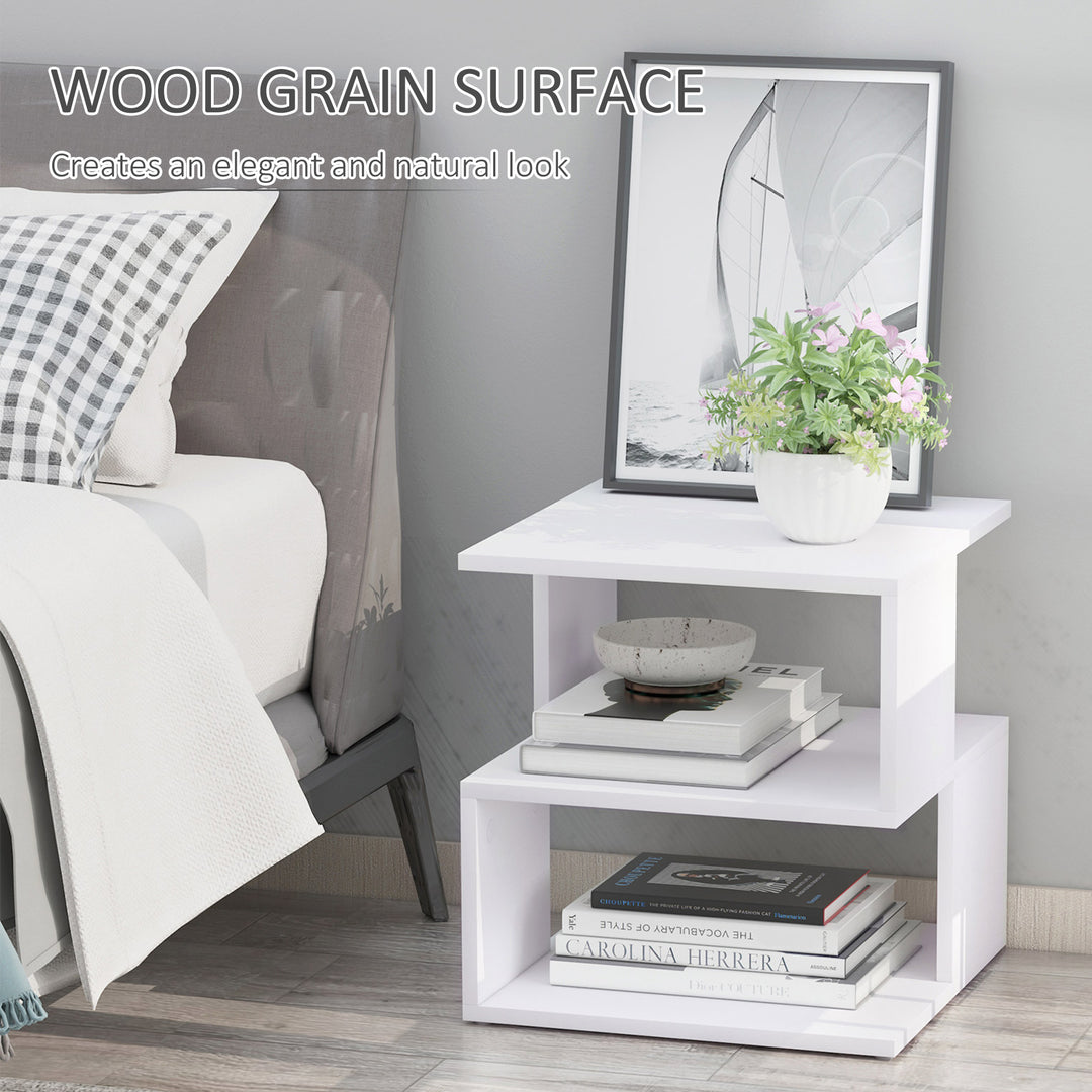 Light Nightstand - Slim Bedside Stand for Small Spaces