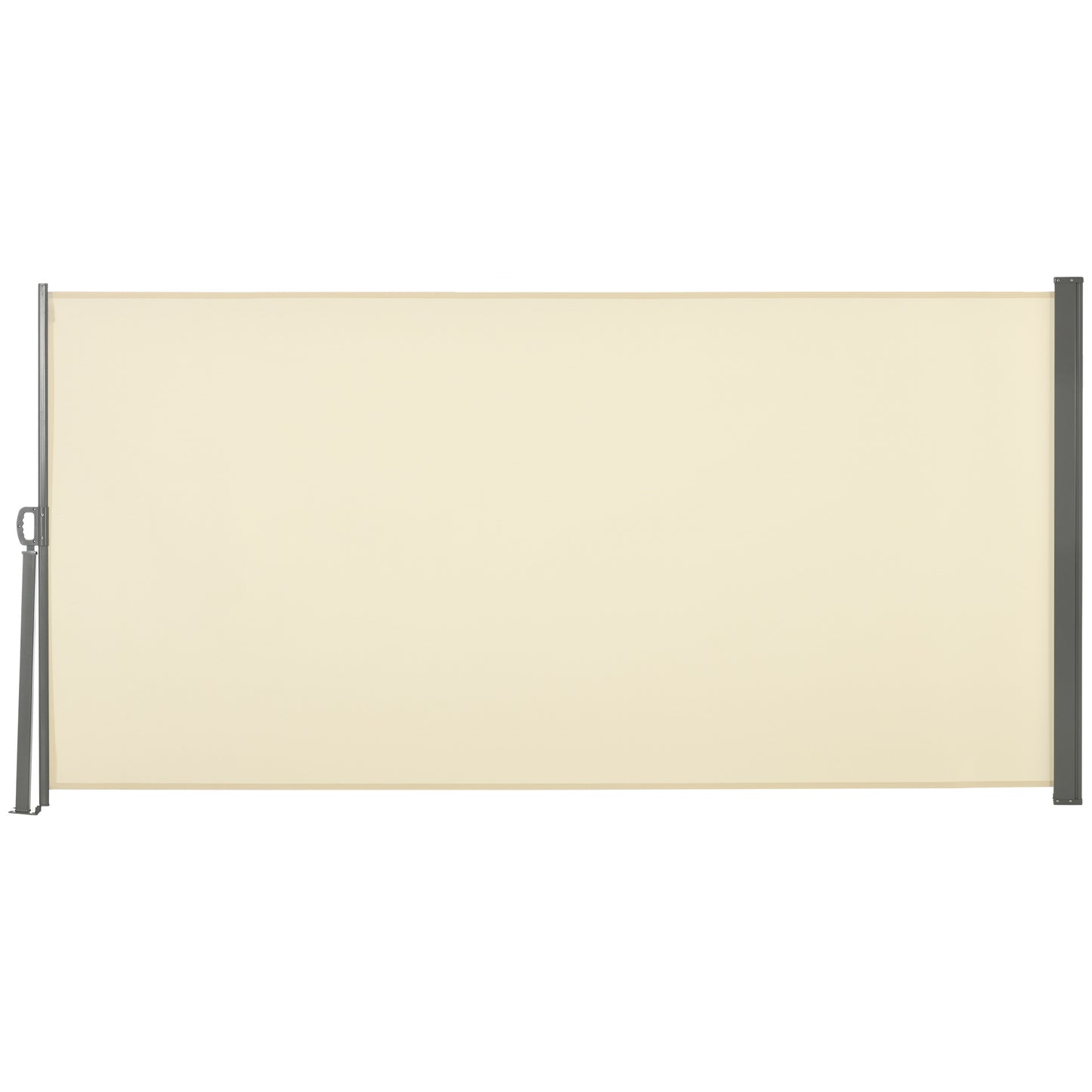 Outsunny 118" x 63" Retractable Side Awning Patio Outdoor Folding Privacy Screen with Resistance to UV Rays & Wind, Grey