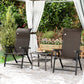 Outsunny 2PCs Outdoor Wicker Folding Chairs with Adjustable Backrest, Grey