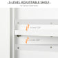 HOMCOM Wall Mount Bathroom Cabinet, Storage Organizer Kitchen Cupboard with 2 Doors and Adjustable Shelf White