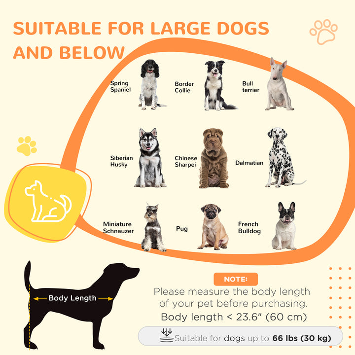 PawHut Pet Crate End Table with Water-resistant Cushion or Large Medium Dogs, White