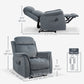 HOMCOM Manual Recliner Chair with Vibration Massage & Side Pockets â€“ Living Room Recliner
