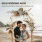 Outsunny 7FT x 4FT Gold Wedding Arch with U-shaped stakes for Birthday Parties, Bridal Showers, Graduation, and Ceremony