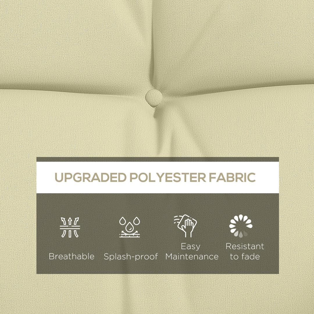 Outsunny 4-Piece Back and Seat Cushion Pillows Replacement and Pillows, Patio Chair Cushions Set with Ties, Tan