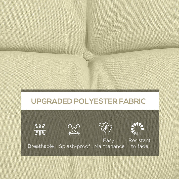 Outsunny 4-Piece Back and Seat Cushion Pillows Replacement and Pillows, Patio Chair Cushions Set with Ties, Tan