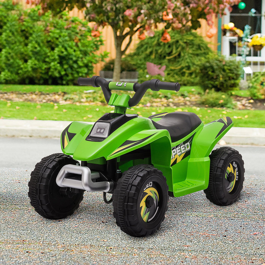 Aosom Kids Ride on ATV, 6V Battery Powered Quad Car with Forward, Reverse Switch, for Boys Girls 18-36 Months, Green