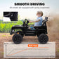 Qaba 12V Ride on Truck, Electric Car for Kids with Remote Control, Suspension, 3 Speeds, USB Music Headlights, Dark Blue