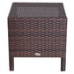 Outsunny Set of 3 Wicker Nesting Tables Patio Rattan Snack End Side Tables Hand Woven All Weather Garden Outdoor Home Furniture Brown