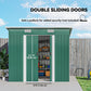 Outsunny 7'x 4' Metal Patio Storage Shed Garden Lockable Shed Tool Utility Storage Unit, Light Green