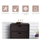 Outsunny 32" Poolside Rattan Wicker Patio Organizer Storage Cabinet Bathroom Storage w/ 3 Large Drawers Garden Outdoor