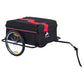 Aosom Bike Cargo Trailer Bicycle Luggage Carrier Cart with Cover Black Red