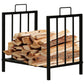 Outsunny 2-Tier Firewood Log Rack with 4 Tools 33" Fireplace Wood Holder Storage Log Rack with Shovel, Broom, Poker, Tongs and Hooks