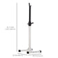 Soozier Adjustable Barbell Rack Stable Power Squat Stand Portable 2 Bars Barbell Holder Weight Rack, Black and White