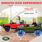 Qaba Land Rover Licensed Kids Ride on Truck with Remote Control, Spring Suspension, LED Lights, 3 Speed, Dark Green
