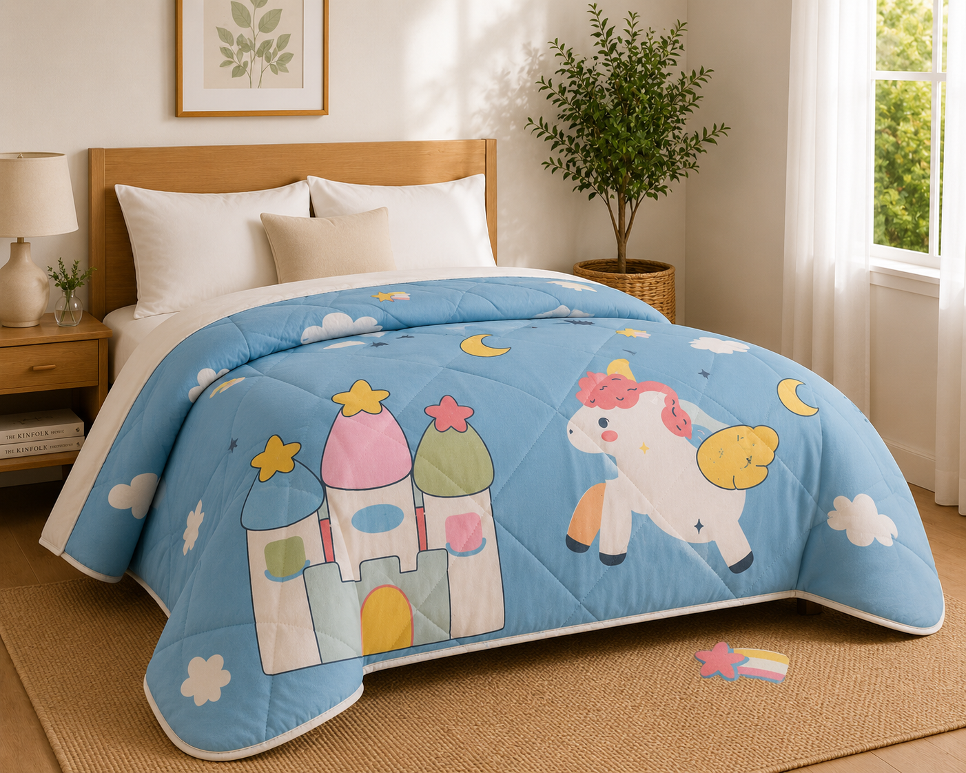 Aarniva Breathable Polyester Comforter Set | King/Queen | 250 GSM | Ultra-Soft & Cozy | Design Patterns | Includes 2 Pillow Covers
