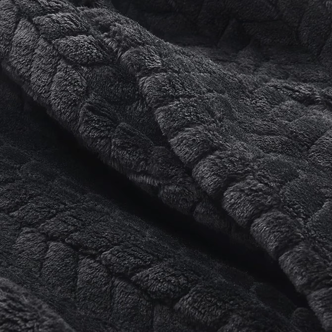 Luxurious 2-in-1 Travel Blanket and Pillow Set, Pink/Black Plush, Quilted Pattern with Storage Bag, Airplane Travel Comfort