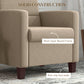 HOMCOM Fabric Accent Chair, Modern Armchair with Seat Cushion and Non-Slip Pads for Living Room, Bedroom, Light Brown