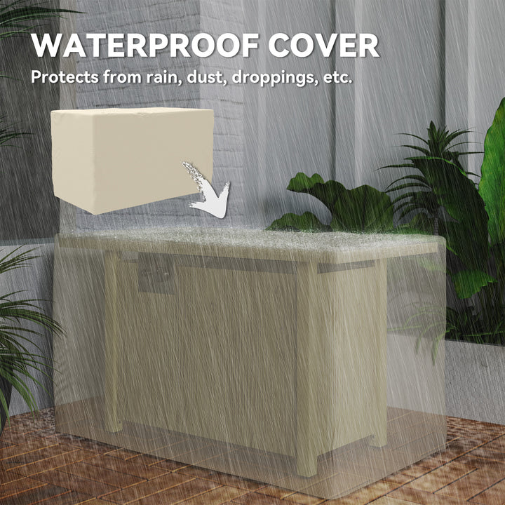 Outsunny 43" Propane Fire Pit Table 50,000 BTU Outdoor Gas Fire Table with Waterproof Cover