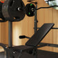Adjustable Weight Bench with Press Rack, Preacher Curl & Lat Pull Down