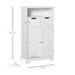 kleankin Freestanding Bathroom Cabinet with Adjustable Shelf and Drawers, Small Cabinet for Bathroom, Living Room, White