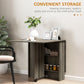 HOMCOM Extendable Dining Table, Collapsible Folding Table w/ 2-tier Shelves and Rolling Casters, Nature Wood