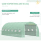 Outsunny Walk-in Greenhouse 20x10x7ft Heavy Duty Outdoor Backyard Seed Plant Vegetables Grow Warm House Green