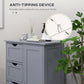kleankin Bathroom Storage Cabinet, Floor Cabinet with Adjustable Shelf and 4 Drawers, Side Cabinet for Washroom, White