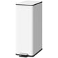 HOMCOM 5.3 Gallon Stainless Steel Kitchen Garbage Can with Soft-close Lid, Foot Pedal, Fingerprint-Proof, White
