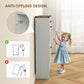 HOMCOM Narrow Shoe Storage Cabinet, Farmhouse Shoe Cabinet with 2 Flip Drawers, 1 Drawer, 12 Pairs for Entryway, White