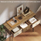 HOMCOM Narrow Console Table with Drawers, 35" Entryway Table with Hairpin Legs for Hallway, Foyer, Living Room, Brown