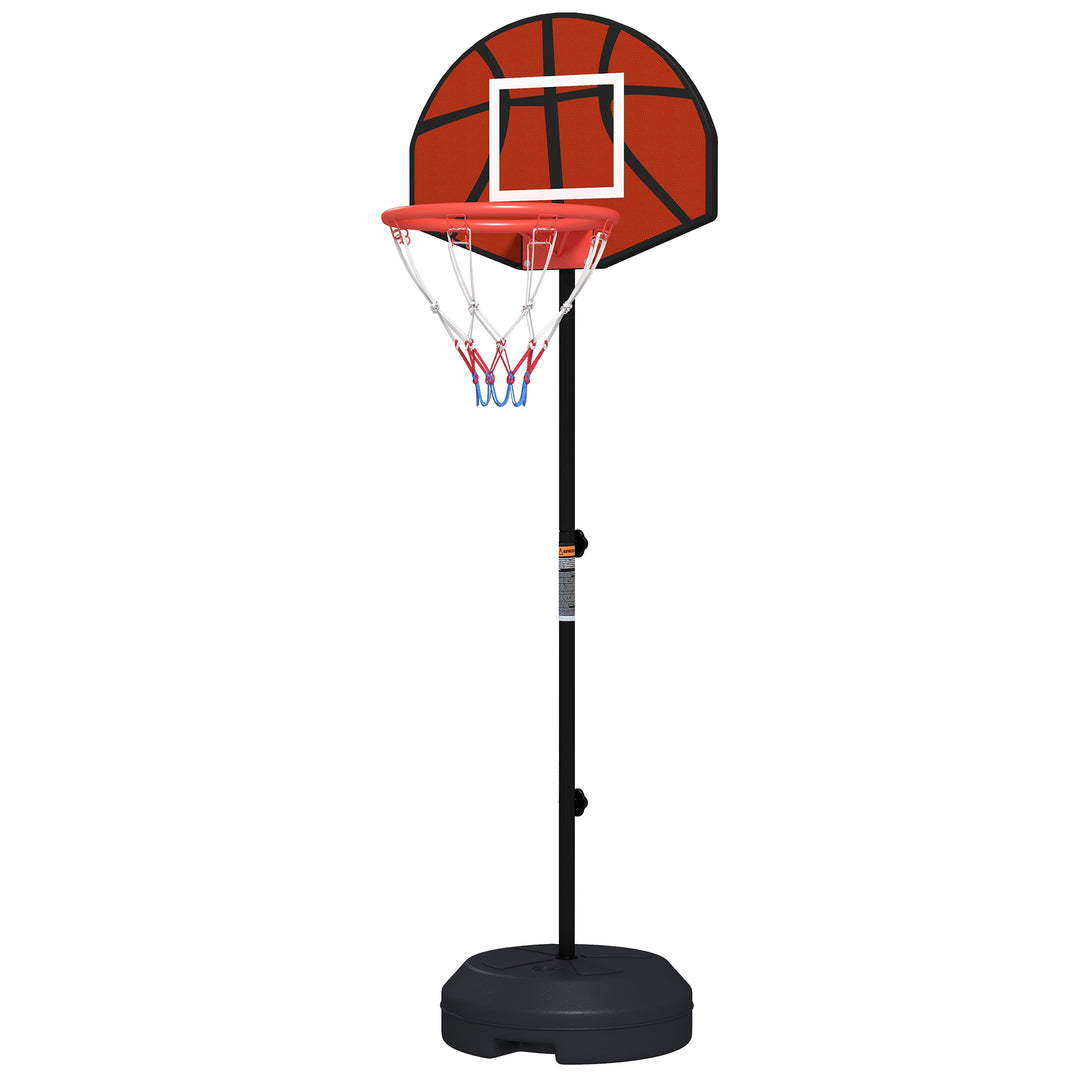 Soozier 3-5ft Basketball Hoop and Stand with Magenic Dartboard and Darts, 15" Backboard, Weighted Base for Teens Youth
