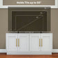 HOMCOM Modern TV Stand for up to 55" TV, TV Cabinet with 4 Soft Hinged Doors, 4 Cable Holes and 2 Adjustable Shelves, White
