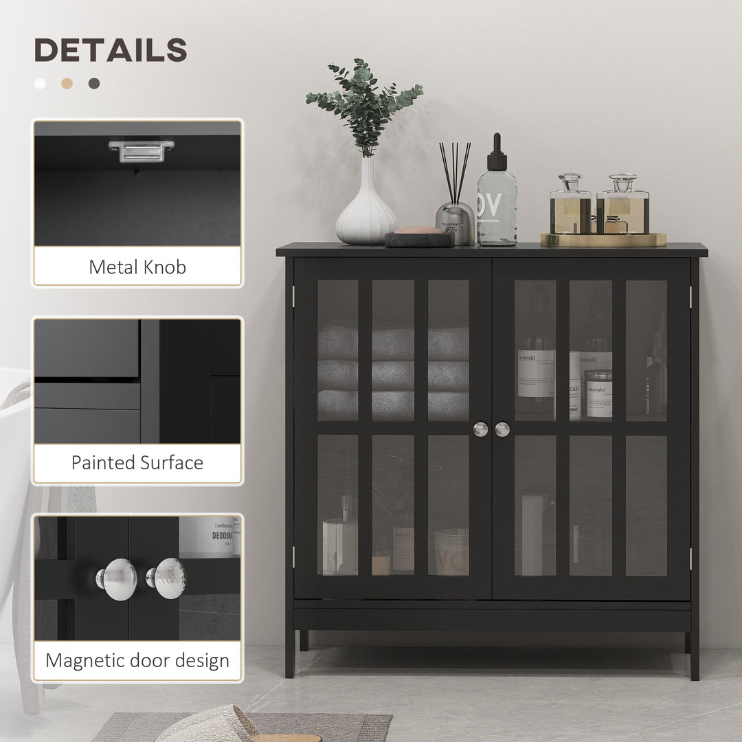 kleankin Kitchen Buffet Cabinet with 2 Doors, Modern Sideboard for Dining Room, Hallway, Living Room, Black