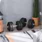 Soozier Adjustable 2 x 55lbs Weight Dumbbell Set for Weight Fitness Training Exercise Fitness Home Gym Equipment, Black (Pair)