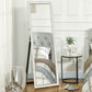 HOMCOM Floor Standing Mirror, Full Body Mirror, Free Standing, Leaning or Wall Mirror with Frame for Bedroom, Grey