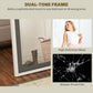 HOMCOM Floor Standing Mirror, Full Length Mirror, Free Standing, Leaning or Wall Mirror with Frame for Bedroom, Dark Wood Grain