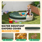 Outsunny Kids Outdoor Sandbox with Cover Waterproof Oxford Canopy, Bottom Fabric Liner, Children Playset for 3-12 years old, Backyard, Brown