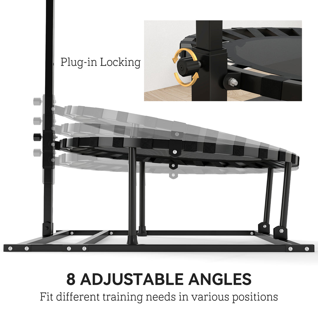 Soozier 2-in-1 38" Rebounder Trampoline for Adult, 8-Angle Adjustable Baseball Volleyball Soccer Rebounder Fitness Trampoline