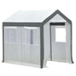 Outsunny 6.6' x 10' x 7' Heavy Duty Walk-In Greenhouse Vegetable Seed Growth Tent Outdoor Plant Growing Tunnel Warm House Flower Shed Backyard White
