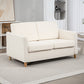 HOMCOM 2-Seat Sofa Two-Seater Couch with Armrests and Wood Legs for Living Room, Bedroom, Dark Grey