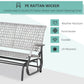 Outsunny 2 Seater Wicker Outdoor Glider Bench, Patio Swing Garden Bench, Garden Loveseat Rocking Chair, w/ Extra Wide Seat, Curved Backrest for Backyard, Poolside, Lawn, Mixed Grey