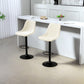 HOMCOM Adjustable Barstools Set of 2, Swivel Bar Stools with Back and Footrest for Kitchen Island Counter, Charcoal Grey