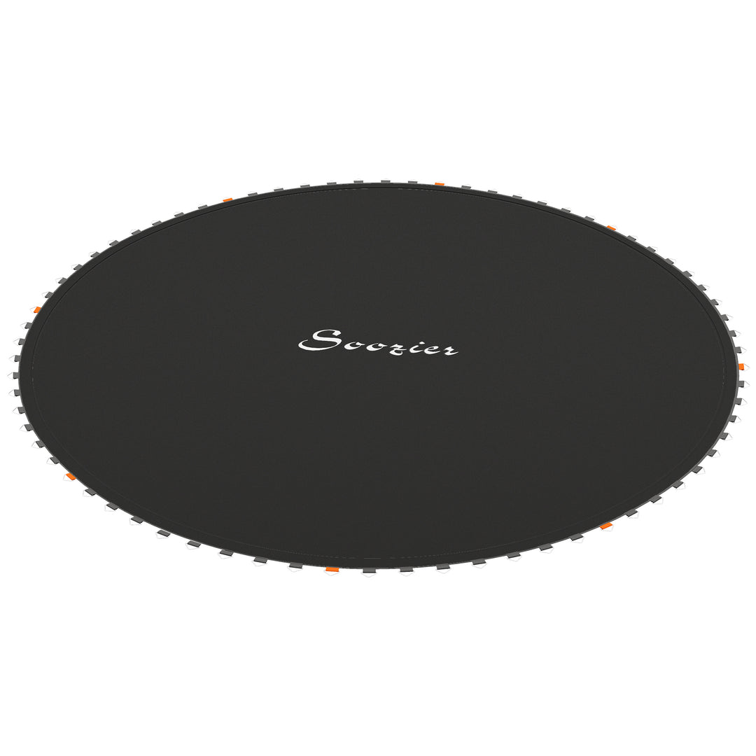 Soozier Trampoline Replacement Mat, Fits 14' Trampoline w/ 80 V-Hooks & 5.5" Springs (Spring & Frame not Included), Black