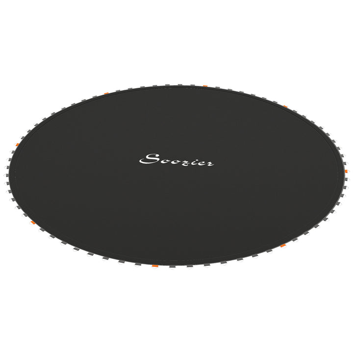 Soozier Trampoline Replacement Mat, Fits 14' Trampoline w/ 80 V-Hooks & 5.5" Springs (Spring & Frame not Included), Black